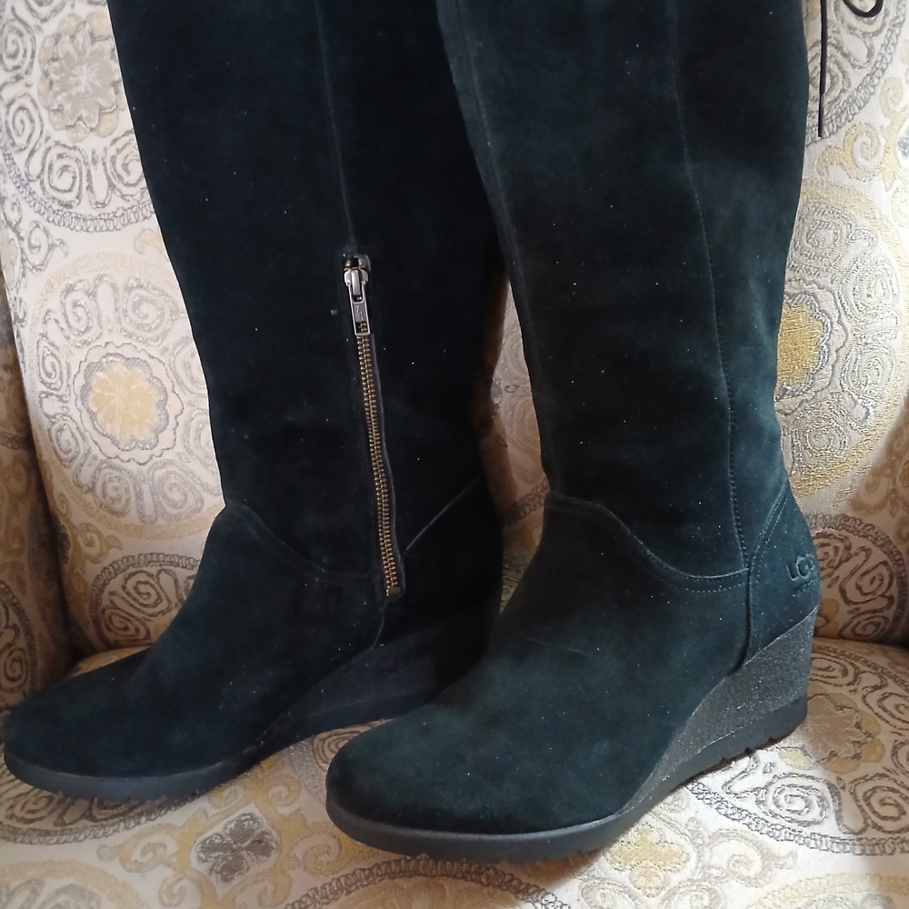 UGG Women's Tall Black Suede Boots